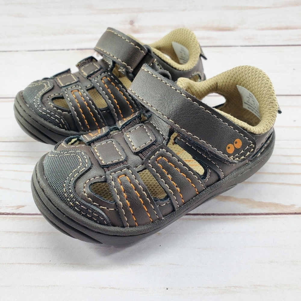Stride Rite Surprize Baby Toddler Boys Brown Sandals Size‎ 4 Ace